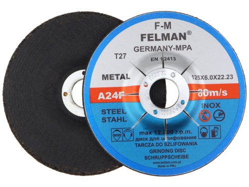 Tarcza do szlifowania metalu 125x6 FELMAN