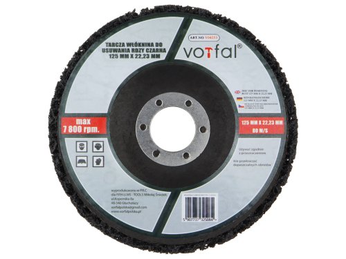 Tarcza ścierna z włókniny 125mm czarna
