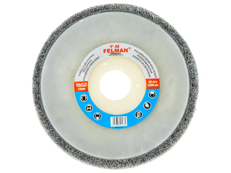 Tarcza polerska włóknina nylonowa stal inox 125mm