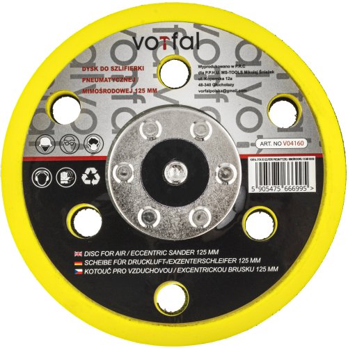 DYSK TALERZ Z RZEPEM 125MM POLERSKI SZLIFIERSKI DO SZLIFIERKI PNEUMATYCZNEJ