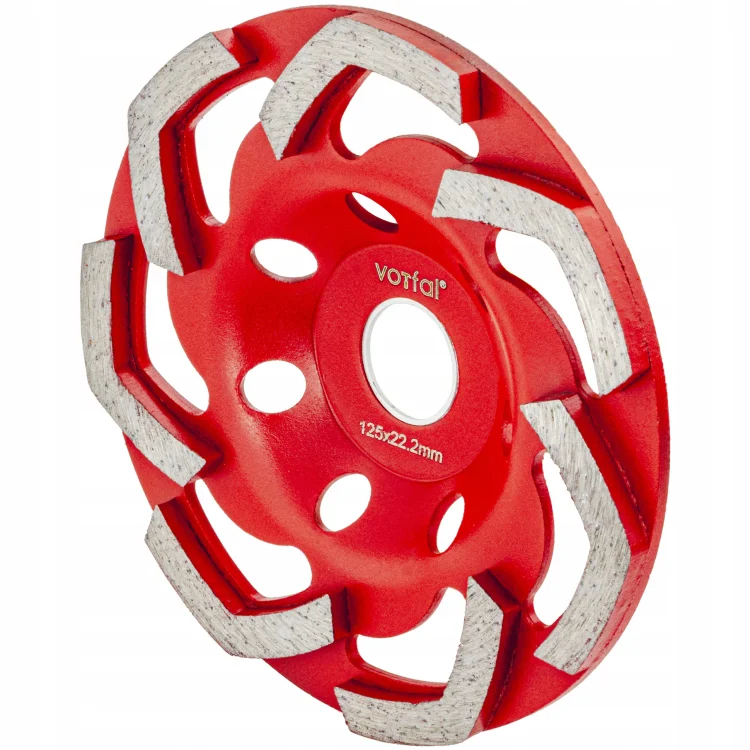 TARCZA DO SZLIFOWANIA BETONU KAMIENIA GARNKOWA SEGMENT DIAMENTOWA 125MM RED