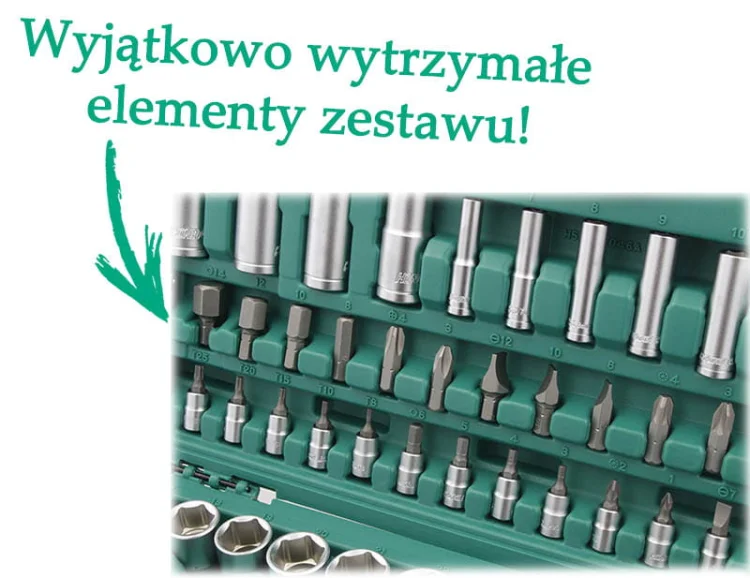 Zestaw kluczy nasadowych 1/2" 1/4" HONITON 94 elementy