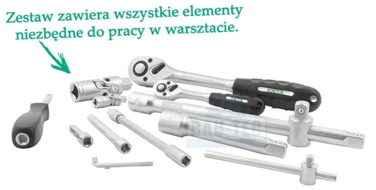 Zestaw kluczy nasadowych 1/2" 1/4" HONITON 94 elementy