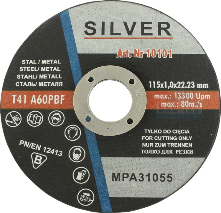 Tarcza do cięcia metalu i stali - Silver 115 x 1.0mm
